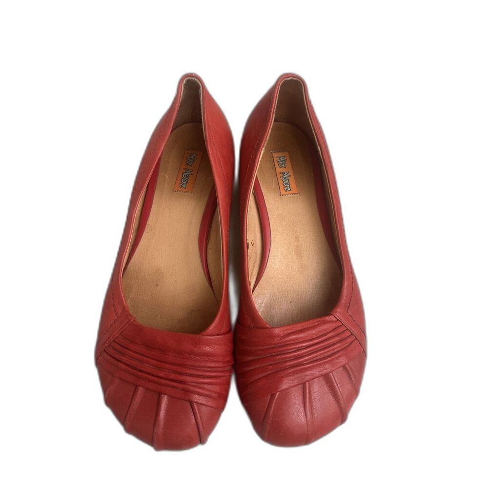 Miz Mooz Daisy red leather ballet flats sz 8